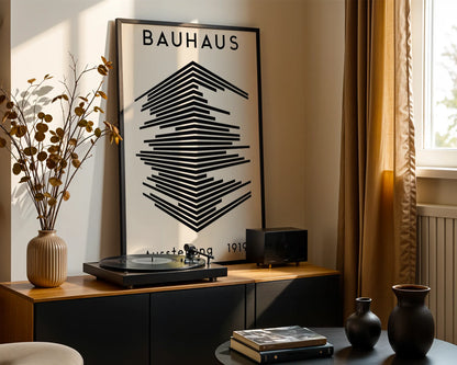 Bauhaus Geometric Print I, Modern Architect, Clean Design Wall Art