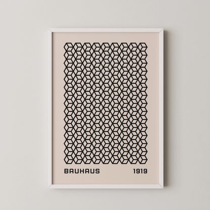 Bauhaus Geometric Print, Modern Architect, Clean Design Wall Art 1