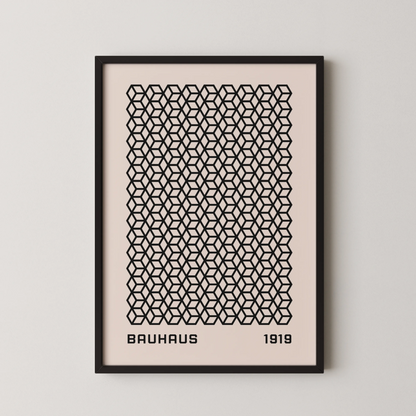 Bauhaus Geometric Print, Modern Architect, Clean Design Wall Art 1