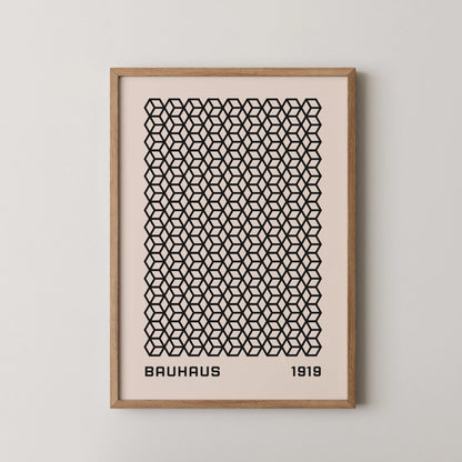 Bauhaus Geometric Print, Modern Architect, Clean Design Wall Art 1