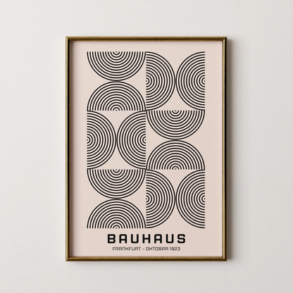 Bauhaus, Geometric Shape, Black & White, Modern Architect, Clean Wall Art
