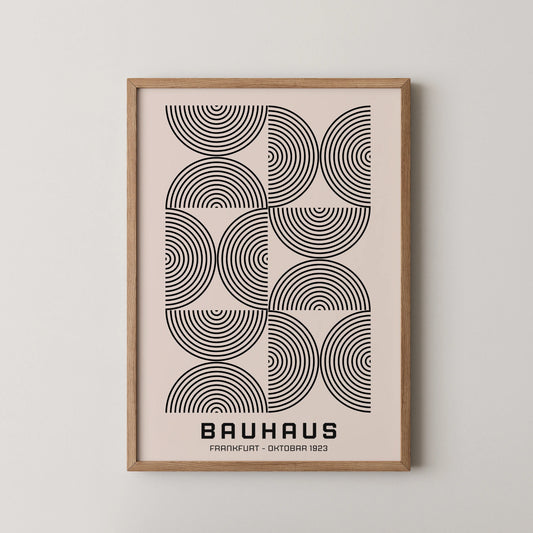 Bauhaus, Geometric Shape, Black & White, Modern Architect, Clean Wall Art