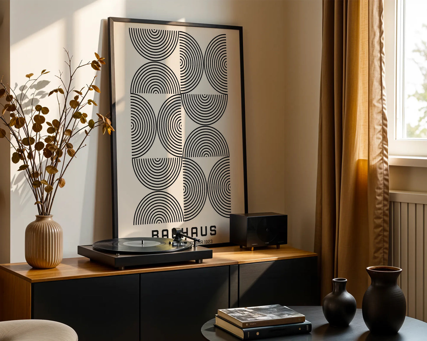 Bauhaus, Geometric Shape, Black & White, Modern Architect, Clean Wall Art