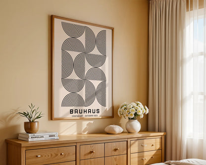 Bauhaus, Geometric Shape, Black & White, Modern Architect, Clean Wall Art