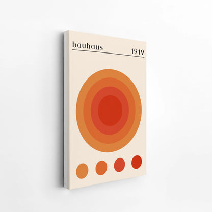 Bauhaus, Geometric Shape, Rust Orange, Modern Architect, Clean Wall Art