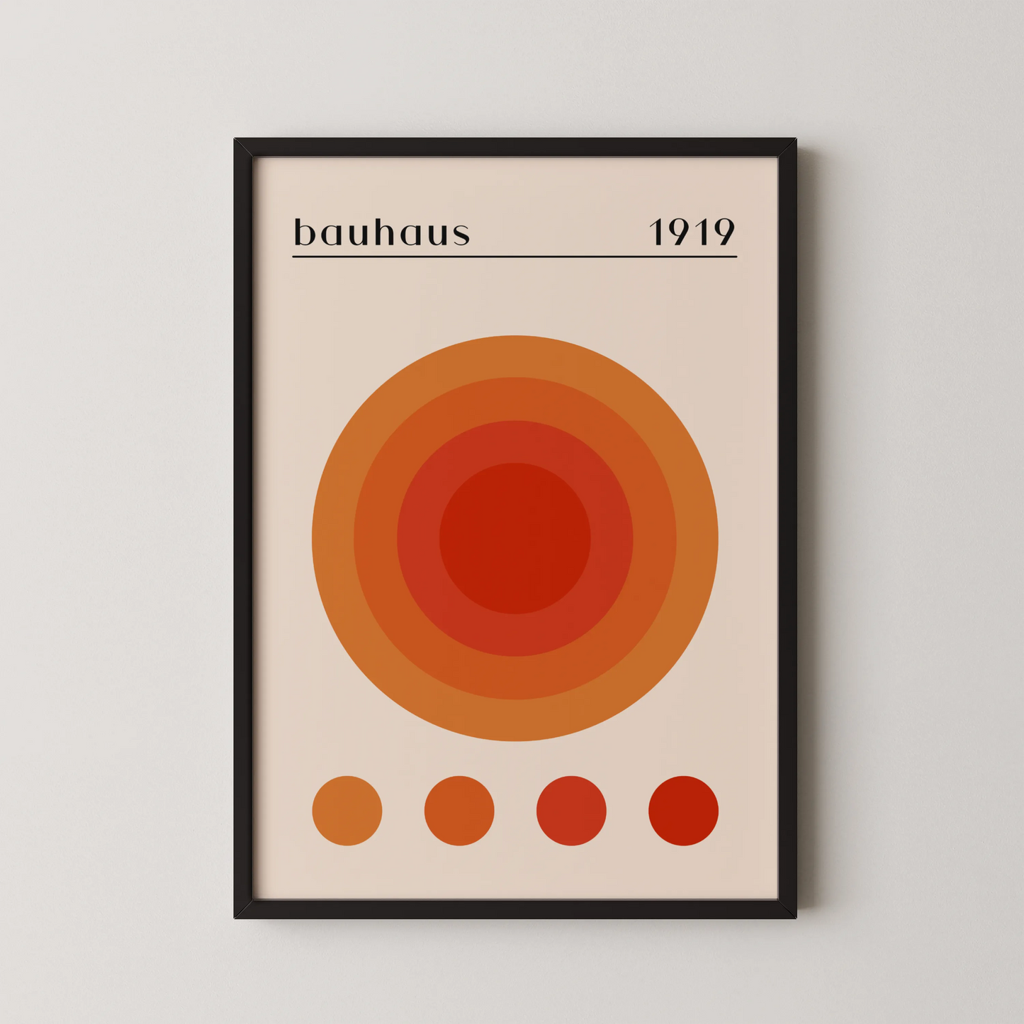 Bauhaus, Geometric Shape, Rust Orange, Modern Architect, Clean Wall Art