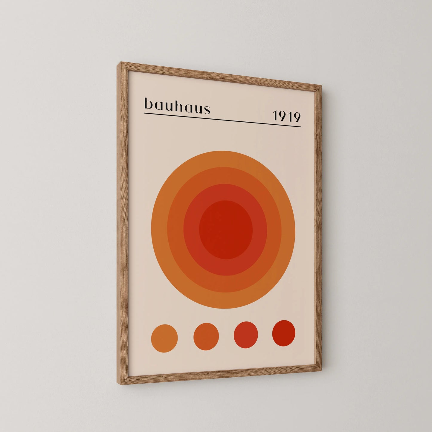 Bauhaus, Geometric Shape, Rust Orange, Modern Architect, Clean Wall Art