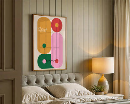 Bauhaus Print, Geometric Shape, Bold Abstract, Modern Architect, Clean Wall Art