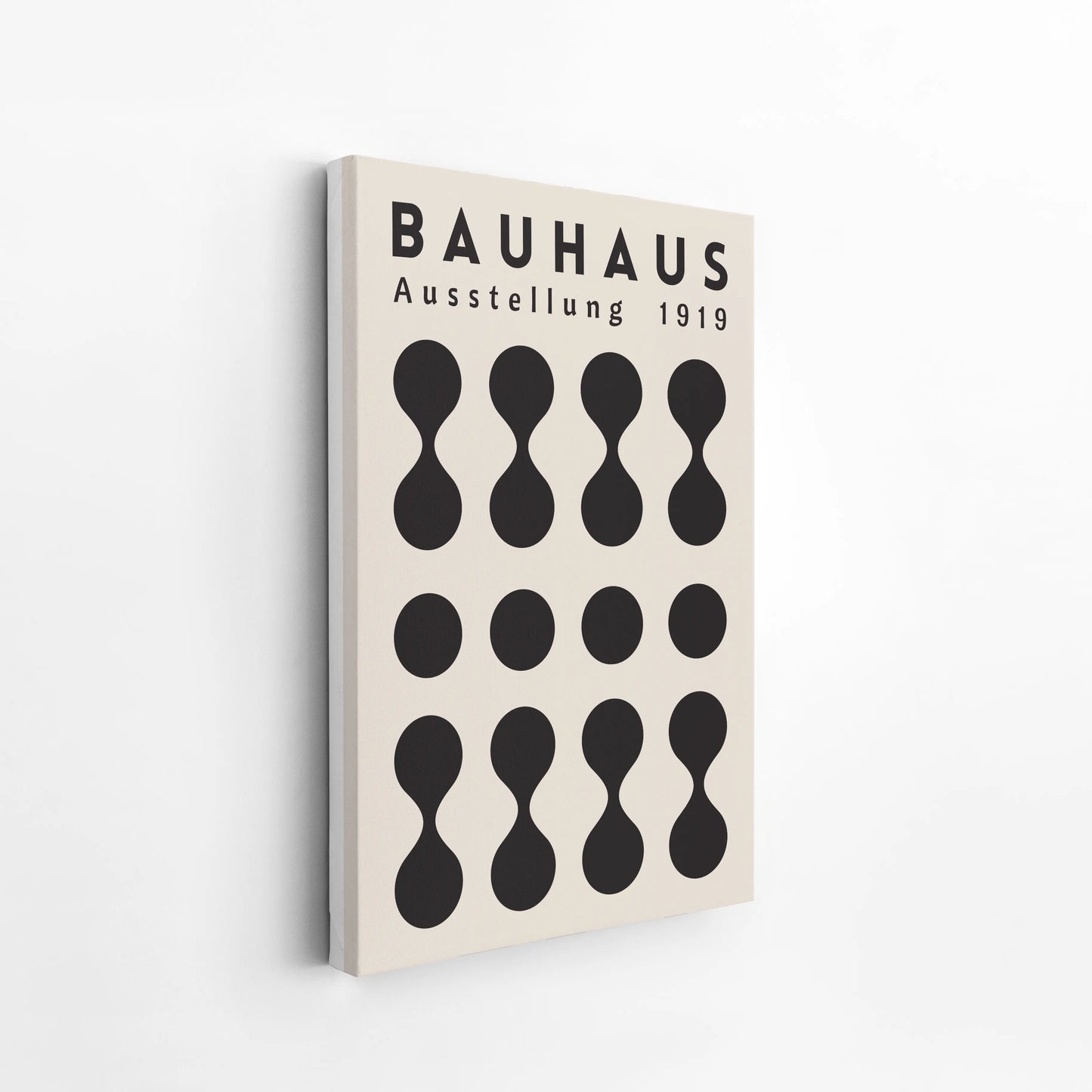 Bauhaus Print, Geometric Shapes, Black & White, Clean Wall Art