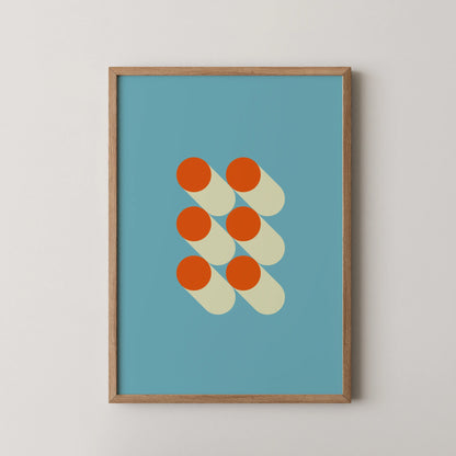 Bauhaus Print, Geometric Shapes, Modern Architect, Clean Design Wall Art