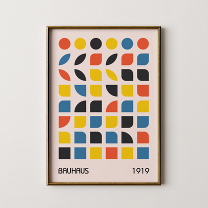 Bauhaus Prints I, Geometric Shapes, Modern Architect, Clean Design Wall Art