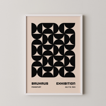 Bauhaus Shapes, Modern Geometric Print, Clean Wall Art