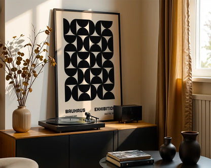 Bauhaus Shapes, Modern Geometric Print, Clean Wall Art