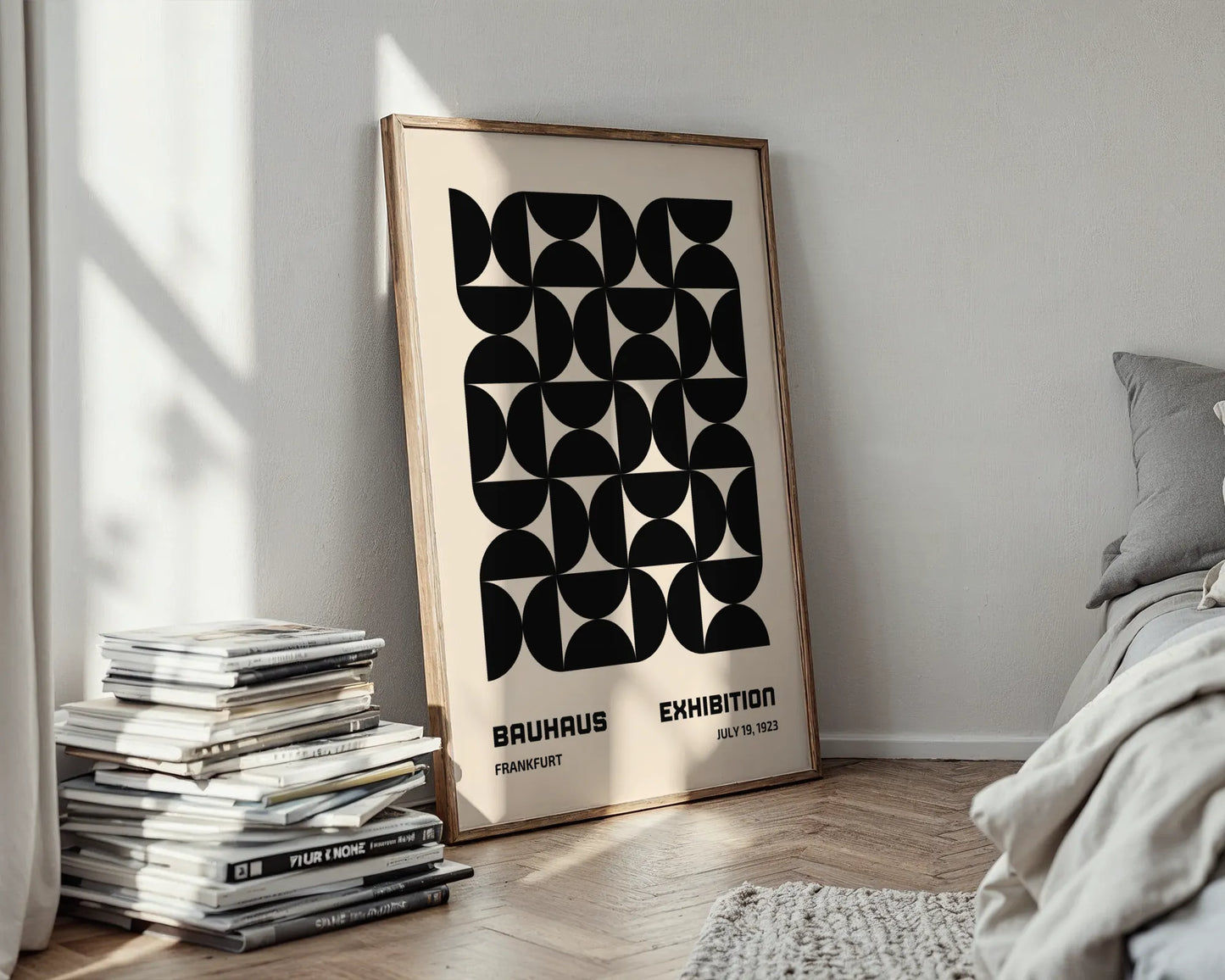 Bauhaus Shapes, Modern Geometric Print, Clean Wall Art