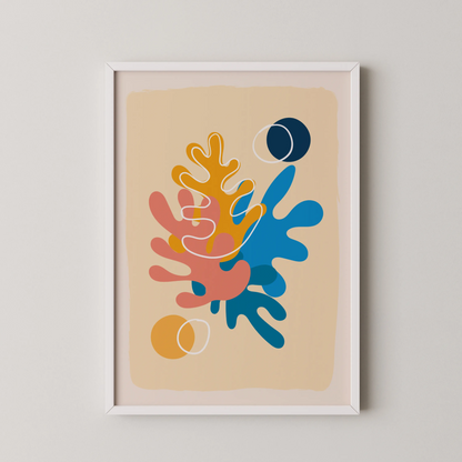 Boheme Flower II, Mid Century Modern, Wall Painting