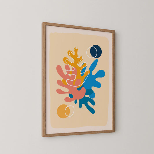 Boheme Flower II, Mid Century Modern, Wall Painting