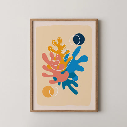 Boheme Flower II, Mid Century Modern, Wall Painting