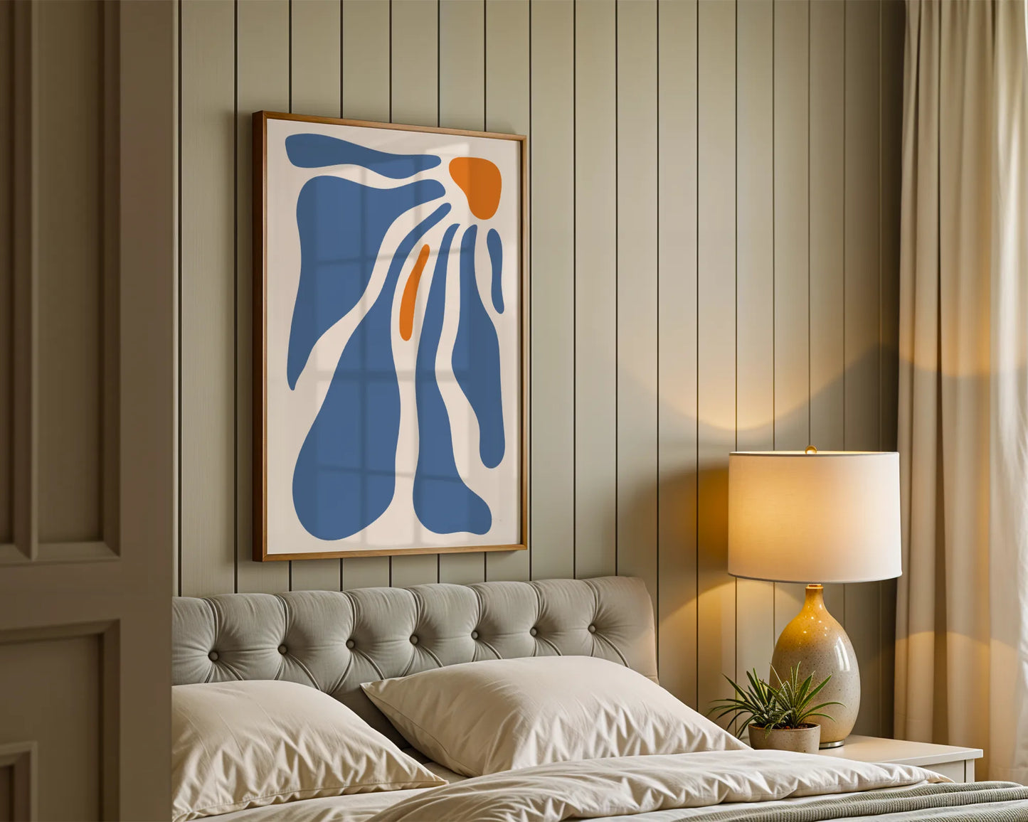 Boheme Flower I, Mid Century Modern, Wall Painting