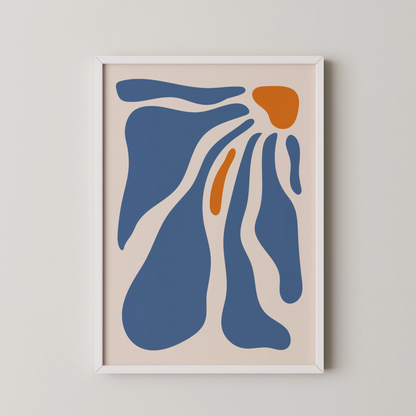 Boheme Flower I, Mid Century Modern, Wall Painting