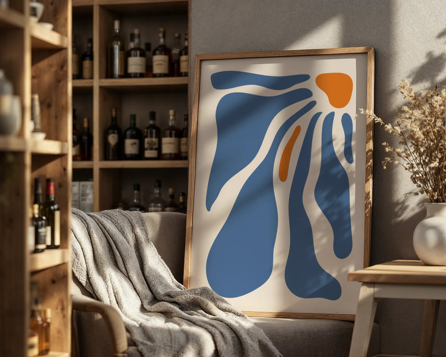 Boheme Flower I, Mid Century Modern, Wall Painting