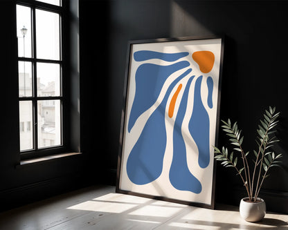 Boheme Flower I, Mid Century Modern, Wall Painting