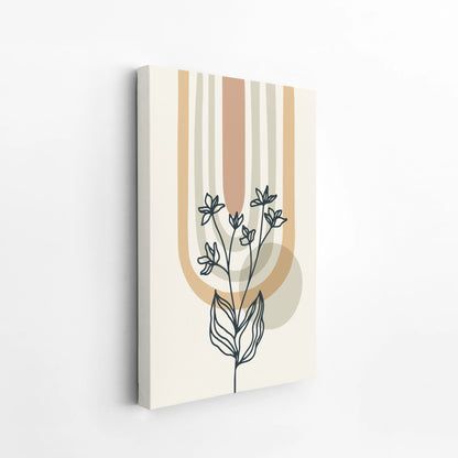 Boheme Leaves III, Mid Century, Modern Wall Painting