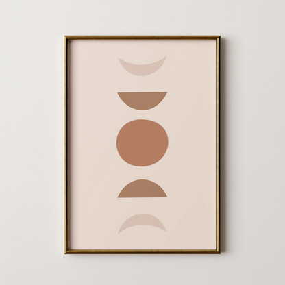 Boheme Moon, Mid Century Modern, Wall Painting
