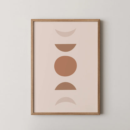 Boheme Moon, Mid Century Modern, Wall Painting