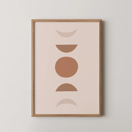 Boheme Moon, Mid Century Modern, Wall Painting