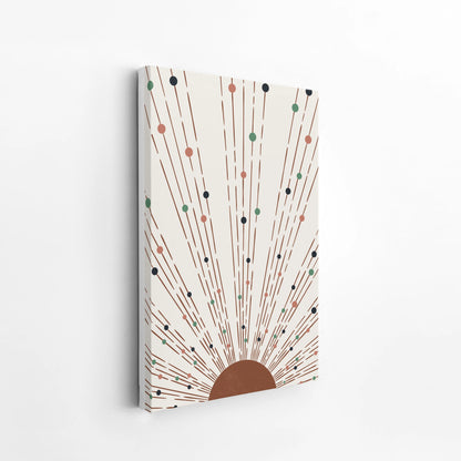 Boheme Sun, Mid Century Modern, Wall Painting