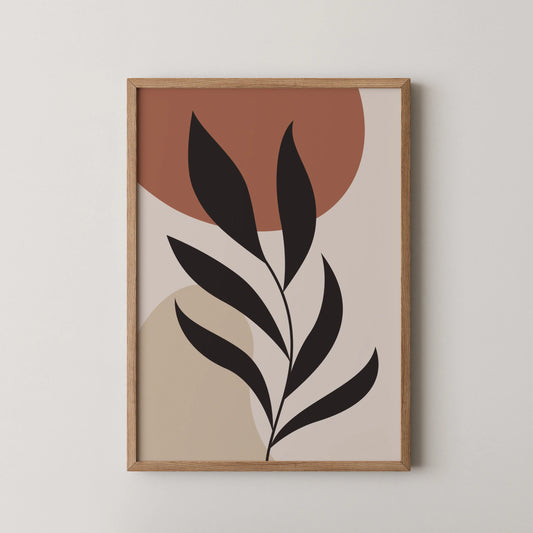 Bohemien Leaves I, Modern Wall Painting