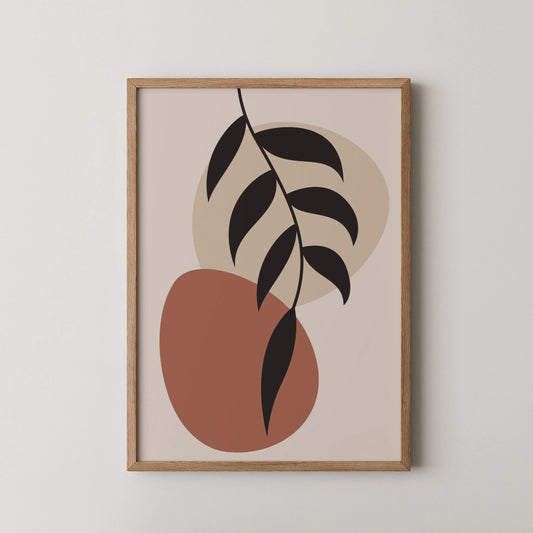 Bohemien Leaves, Modern Wall Painting