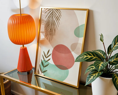 Bohemien Leaves, Watercolor, Modern Wall Painting