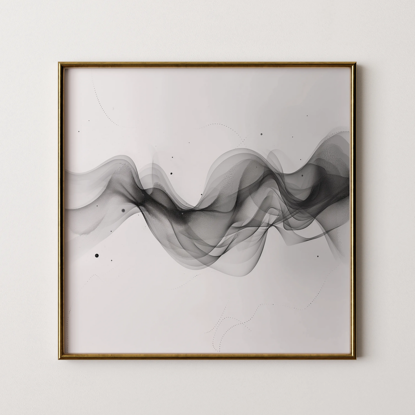 Boho Lines I, Black & White Mid Century Modern, Boho Art Painting