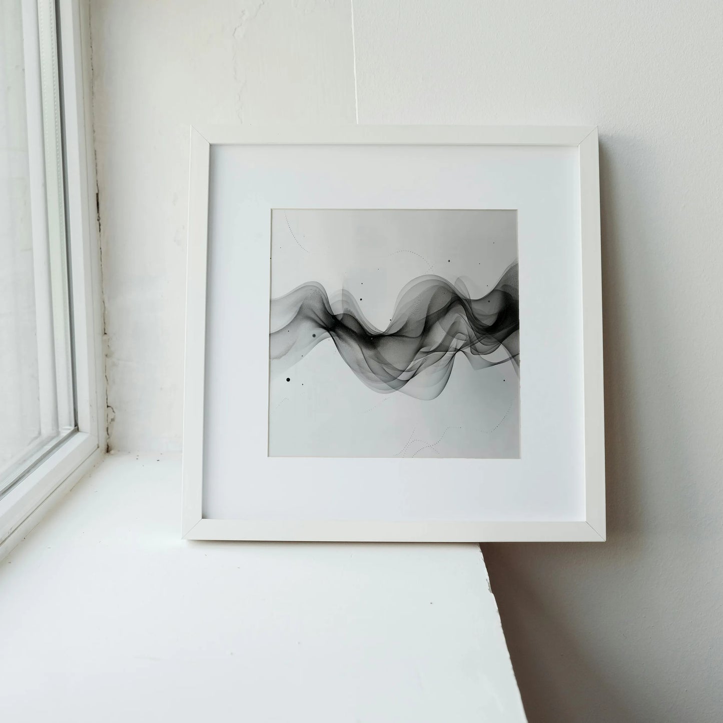 Boho Lines I, Black & White Mid Century Modern, Boho Art Painting