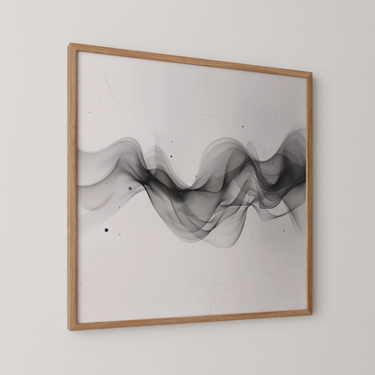 Boho Lines I, Black & White Mid Century Modern, Boho Art Painting