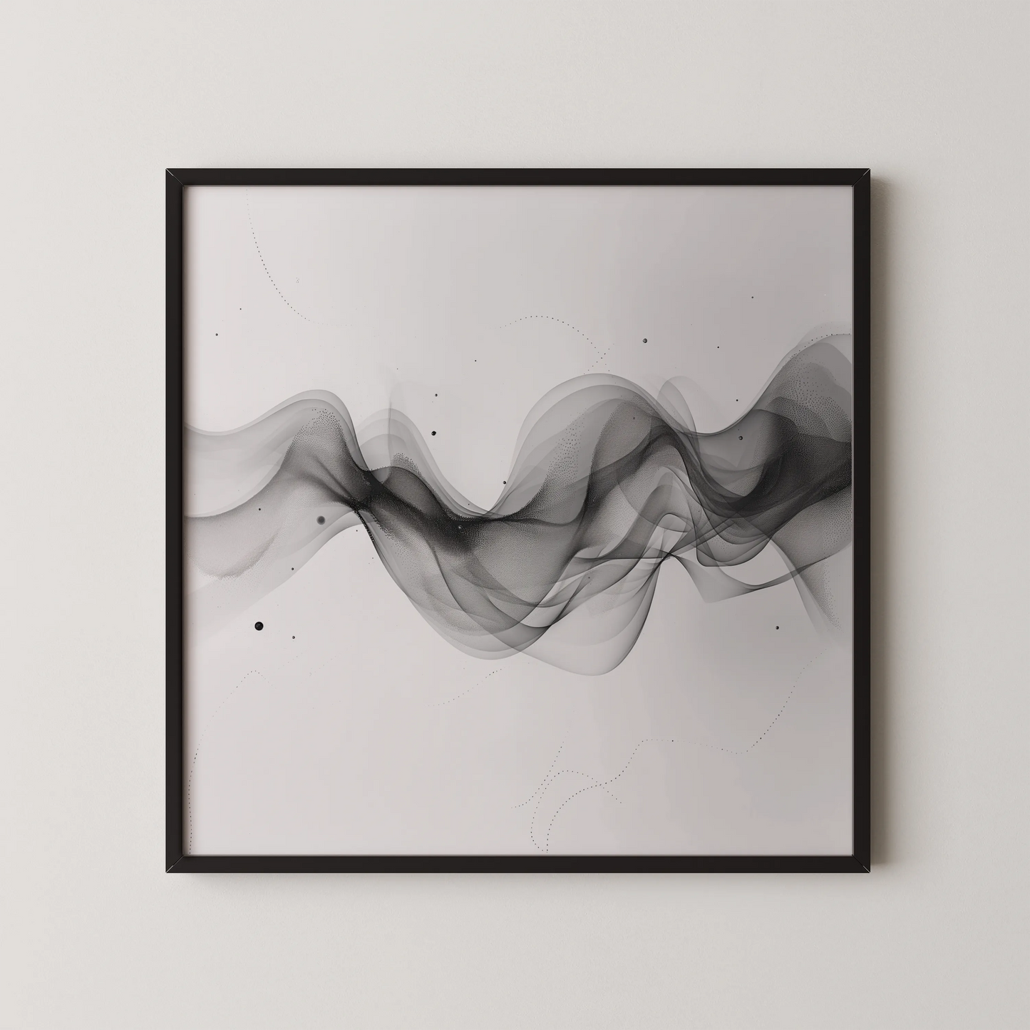 Boho Lines I, Black & White Mid Century Modern, Boho Art Painting