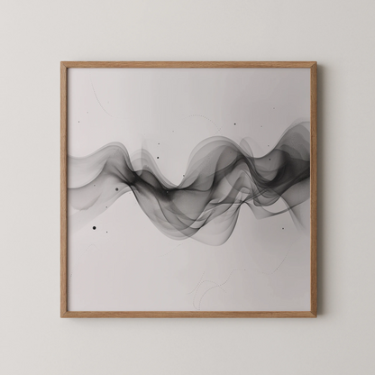 Boho Lines I, Black & White Mid Century Modern, Boho Art Painting