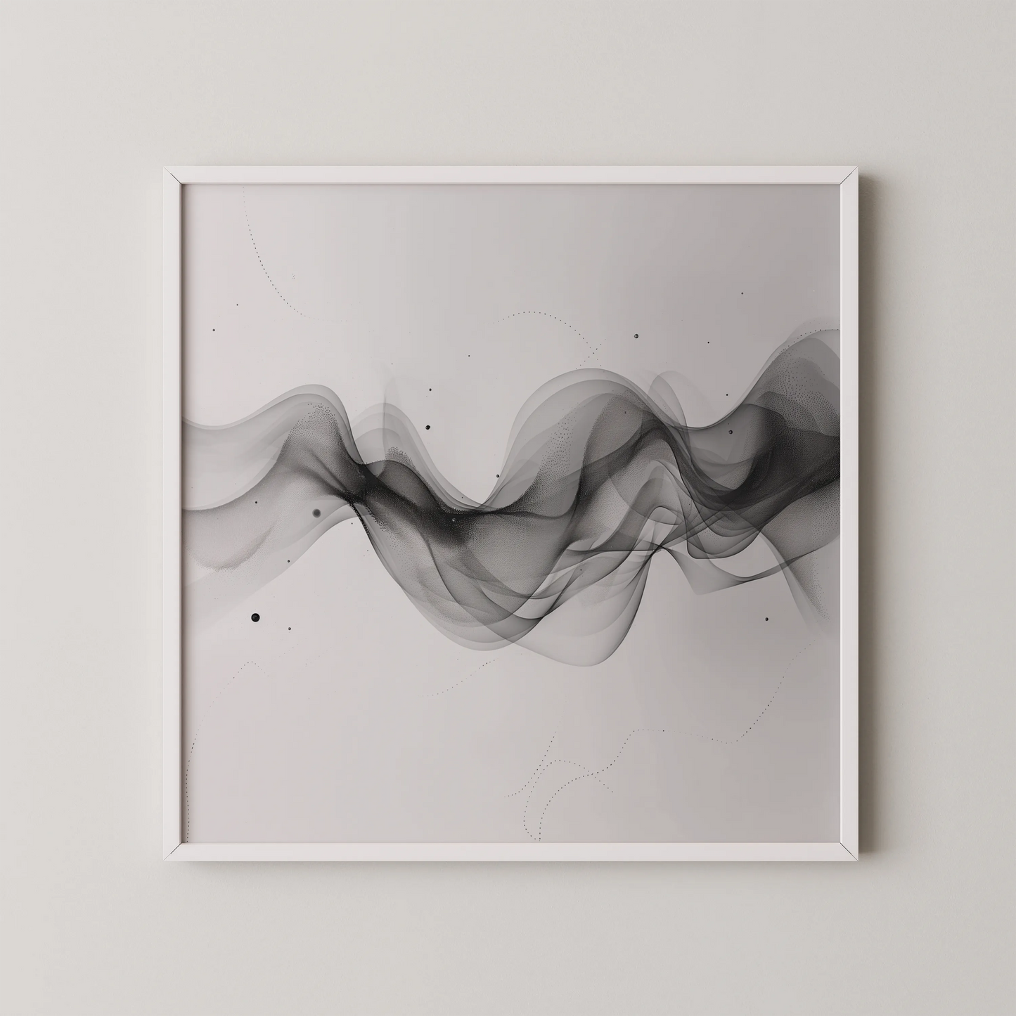 Boho Lines I, Black & White Mid Century Modern, Boho Art Painting