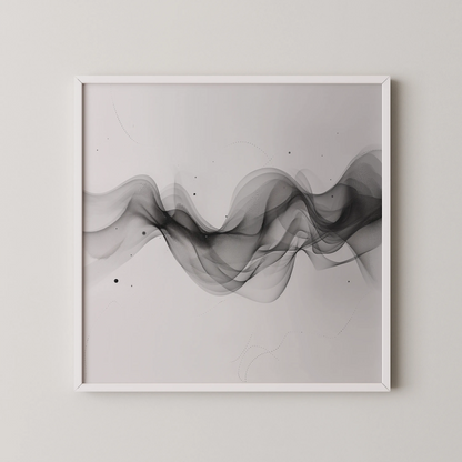 Boho Lines I, Black & White Mid Century Modern, Boho Art Painting