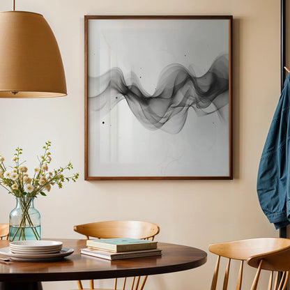 Boho Lines I, Black & White Mid Century Modern, Boho Art Painting