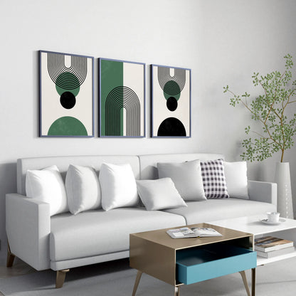 Boho Lines IV, Set of 3, Modern Wall Art, Mid Century Modern