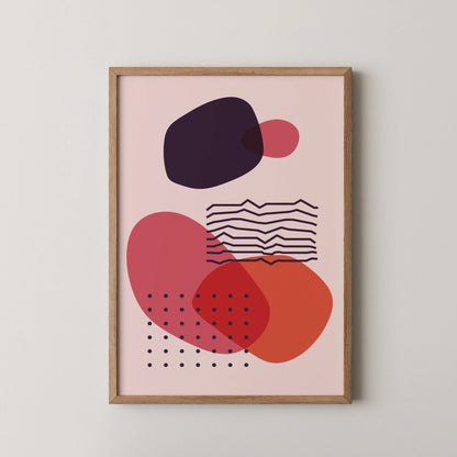 Bold Abstract Shapes, Balance, Mid Century Modern, Wall Painting