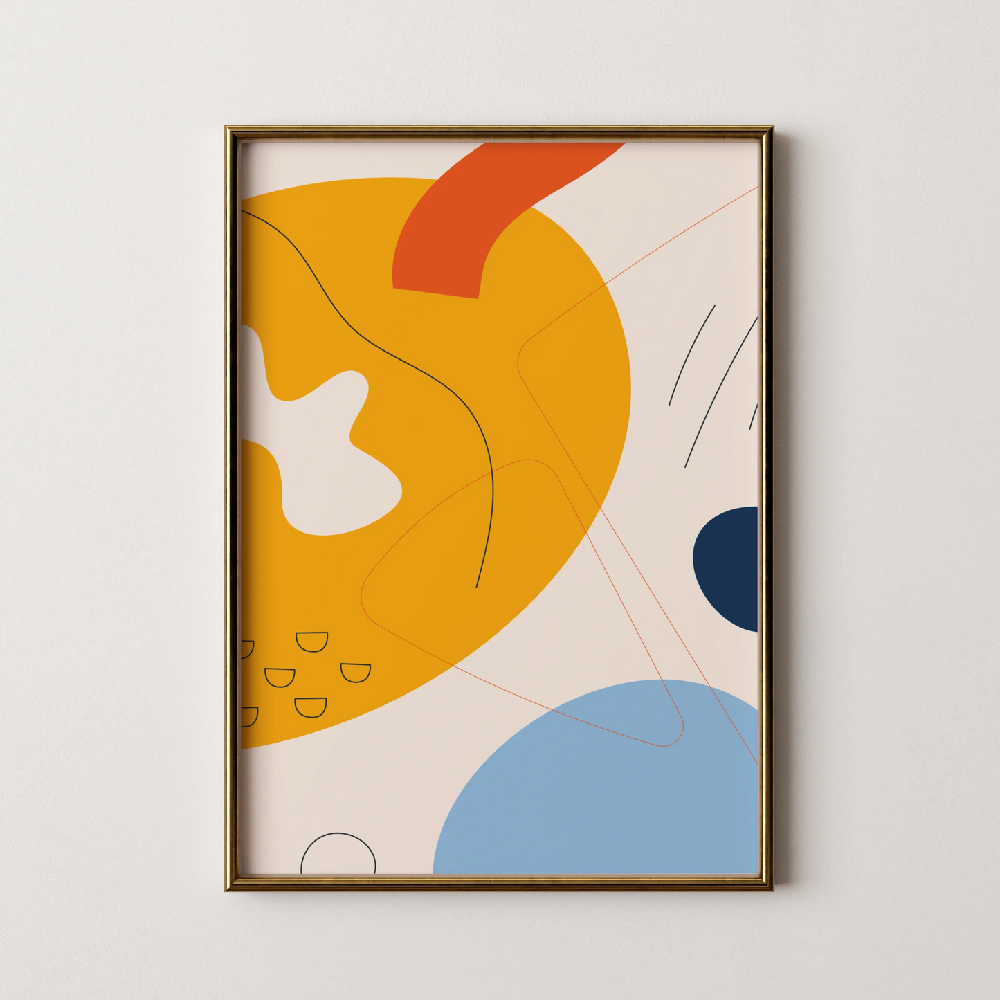 Bold Minimal Artwork I, Modern Colorful Abstract, Wall Painting