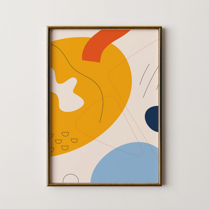 Bold Minimal Artwork I, Modern Colorful Abstract, Wall Painting