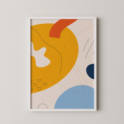 Bold Minimal Artwork I, Modern Colorful Abstract, Wall Painting