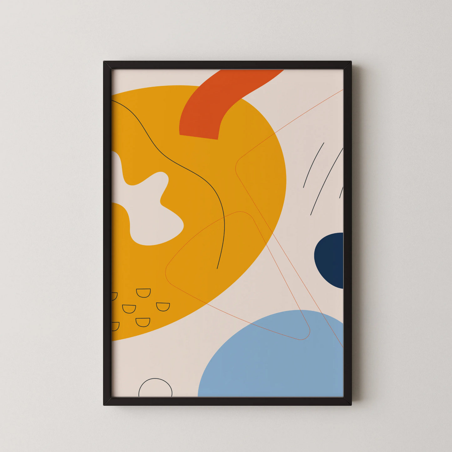 Bold Minimal Artwork I, Modern Colorful Abstract, Wall Painting