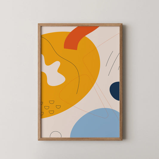 Bold Minimal Artwork I, Modern Colorful Abstract, Wall Painting