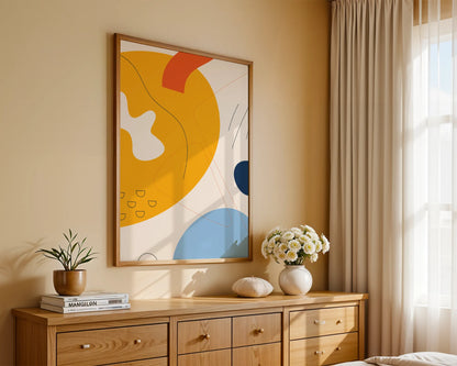 Bold Minimal Artwork I, Modern Colorful Abstract, Wall Painting