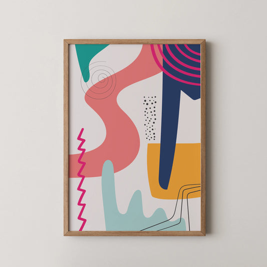 Bold Vivid Abstract II, Modern Colorful Artwork, Wall Art